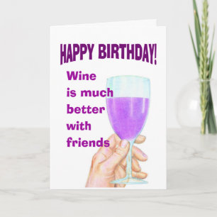 funny wine birthday card