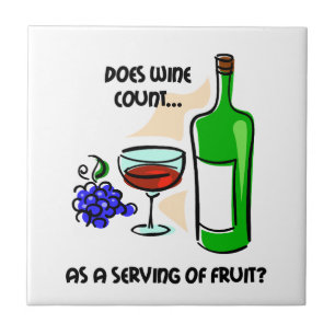funny wine drinking tile