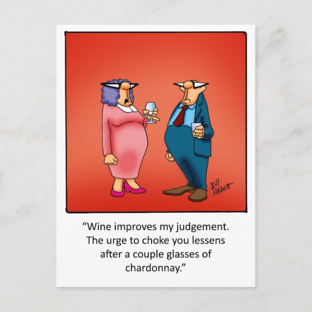 Funny Wine Gift! Postcard (Front)