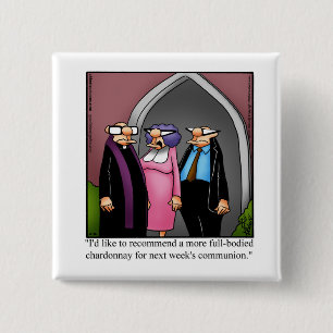 Funny Wine Humour Button