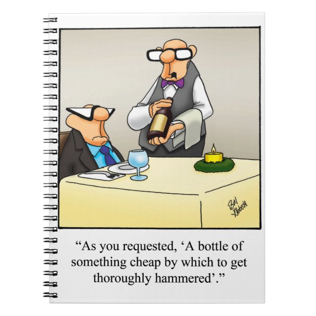 Funny Wine Humour Journal Gift (Front)