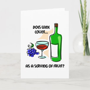 Funny wine humour saying card