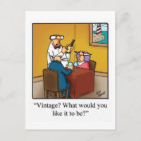 Funny Wine Humour"Vintage?" Postcard