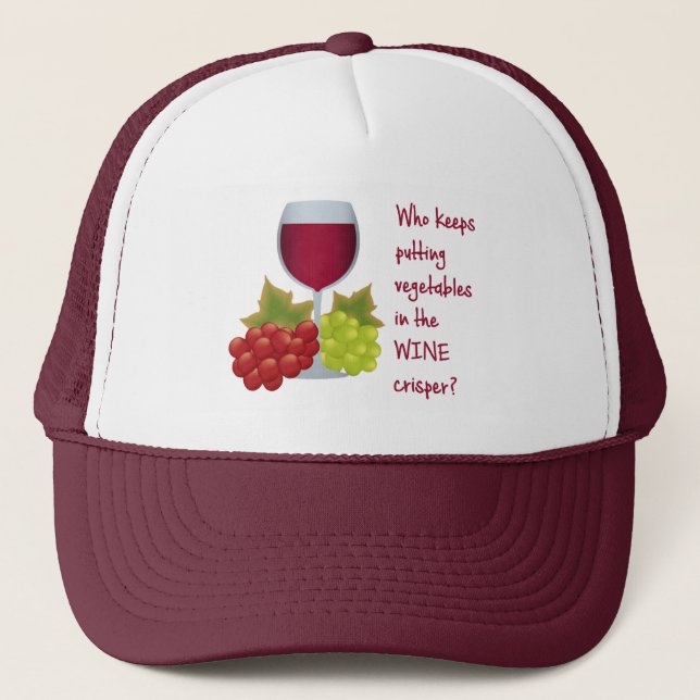 Funny Wine Lovers Quote Saying Trucker Hat (Front)