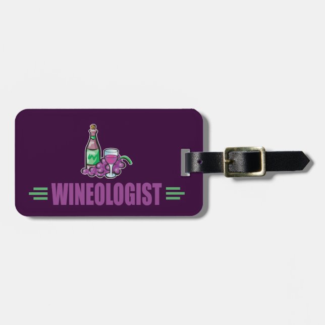 Funny Wine Luggage Tag (Front Horizontal)