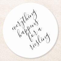 Funny Wine Party Ideas Round Paper Coaster