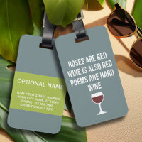 Funny Wine Poem - Wine is Red Poetry is Hard
