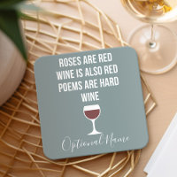 Funny Wine Poem - Wine is Red Poetry is Hard
