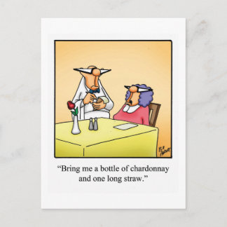 Funny Wine Postcard "Spectickles"