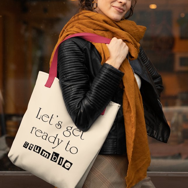 Funny wine quote typography humour simple womens tote bag (Creator Uploaded)