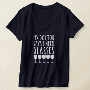 Funny Wine Saying with Editable Back T-Shirt