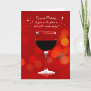 Funny Wine Themed Birthday Card