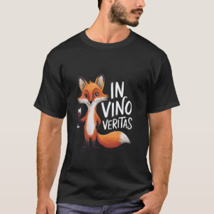 Funny Wine Vino Outfit with Fox Motif T-Shirt