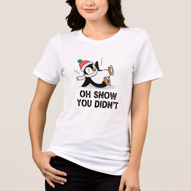 Funny Winter Penguin Christmas Shirt (Front)