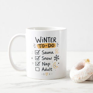 Funny Winter Sauna Snow Nap Coffee Mug