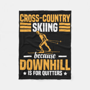 Funny Winter Sport Snow Cross-country Skiing Appea Fleece Blanket