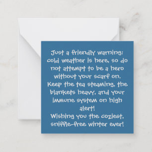 Funny Winter Survival Kit Card