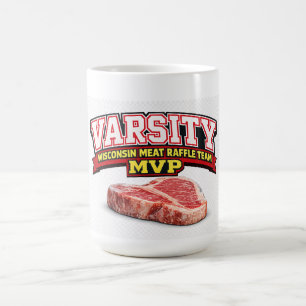 Funny Wisconsin Meat Raffle Varsity Team MVP Coffee Mug