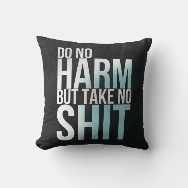 Funny wisdom quote art pillow Typography (Front)