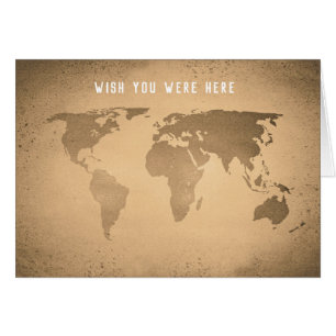 Funny wish you were here world map