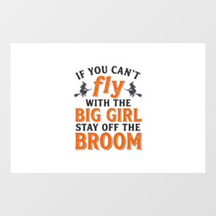 Funny Witch Broom Big Girl Halloween Shirt Design_