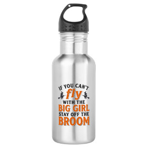 Funny Witch Broom Big Girl Halloween Shirt Design_ 532 Ml Water Bottle