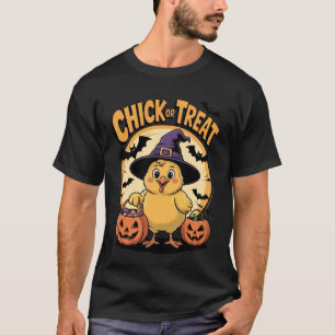 Funny Witch Costume Chick or Treat Halloween Spook T-Shirt