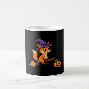Funny Witch Fox Halloween Mug