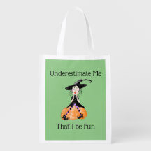 Funny Witch Halloween Tote Bag