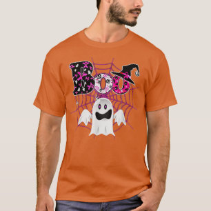 Funny Witch Hat Boo Ghost Tshirt Breast Cancer Hal