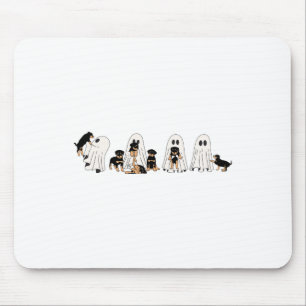 Funny Witch Rottweiler Dog Ghosts In Boo Sheet Hal Mouse Pad