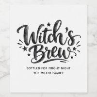 Funny Witch’s Brew Halloween Party Typography