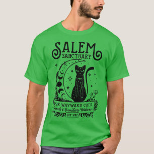 Funny Witch Salem Home For Wayward Black Cats 1692 T-Shirt