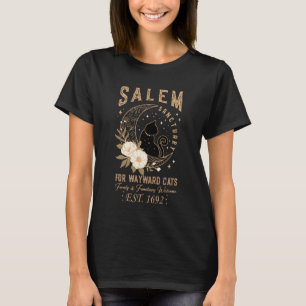 Funny Witch Salem Home for Wayward Black Cats 1692 T-Shirt