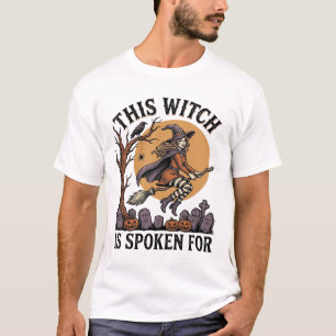 Funny Witch Shirt Haunted Graveyard Vintage Engrav
