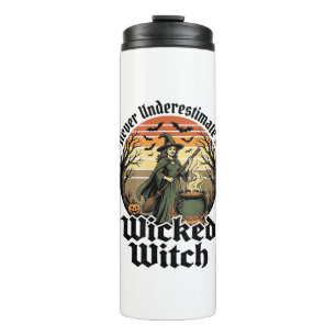 Funny Witch Shirt Vintage Engraving Halloween Desi Thermal Tumbler