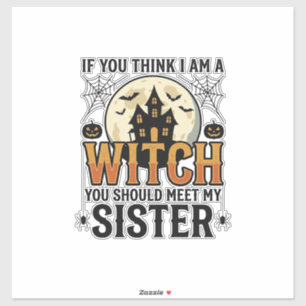 Funny Witch Sister Halloween Vintage Graphic_1