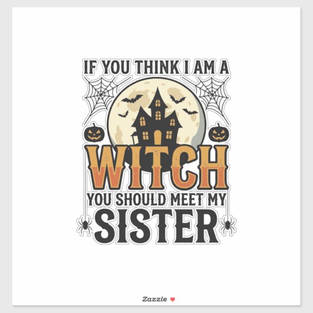 Funny Witch Sister Halloween Vintage Graphic_1 (Sheet)