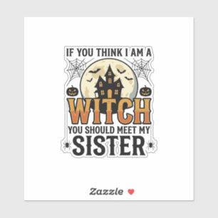 Funny Witch Sister Halloween Vintage Graphic_1