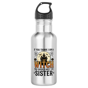 Funny Witch Sister Halloween Vintage Graphic_1 532 Ml Water Bottle