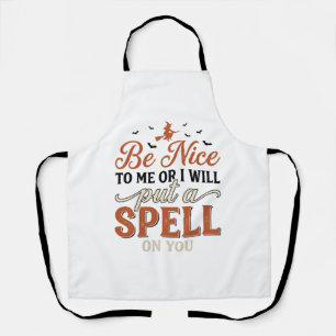 Funny Witch Spell Quote Halloween Vector Design_1 Apron