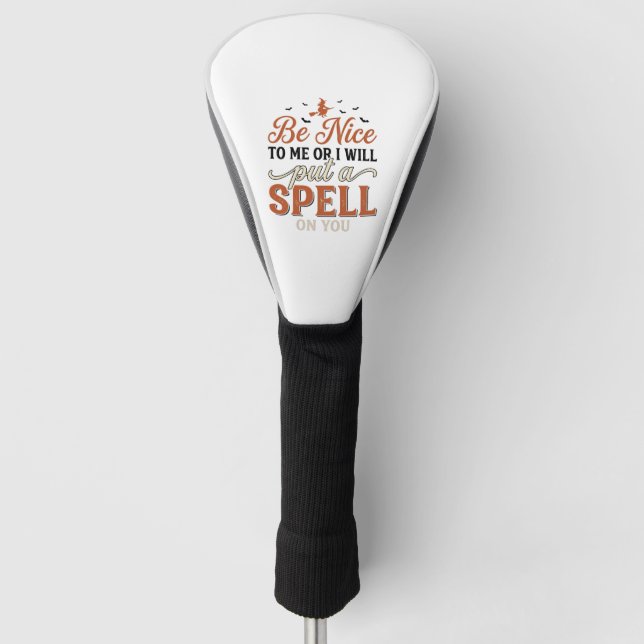 Funny Witch Spell Quote Halloween Vector Design_1 Golf Head Cover (Front)