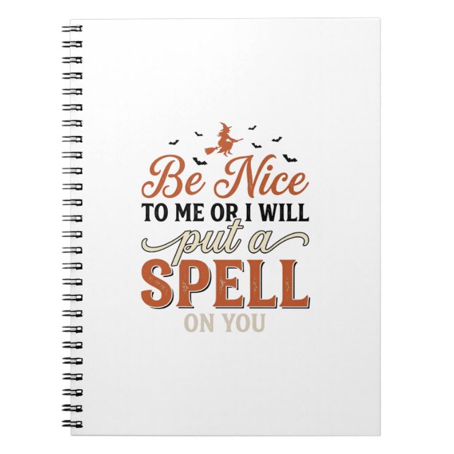 Funny Witch Spell Quote Halloween Vector Design_1 Notebook (Front)