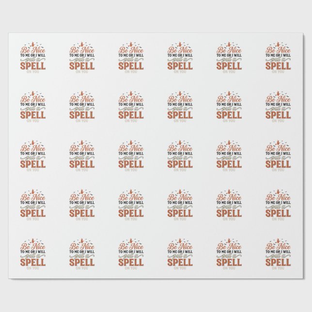 Funny Witch Spell Quote Halloween Vector Design_1 Wrapping Paper (Flat)