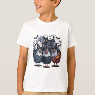 Funny Witch Spooky Chicken Halloween  T-Shirt