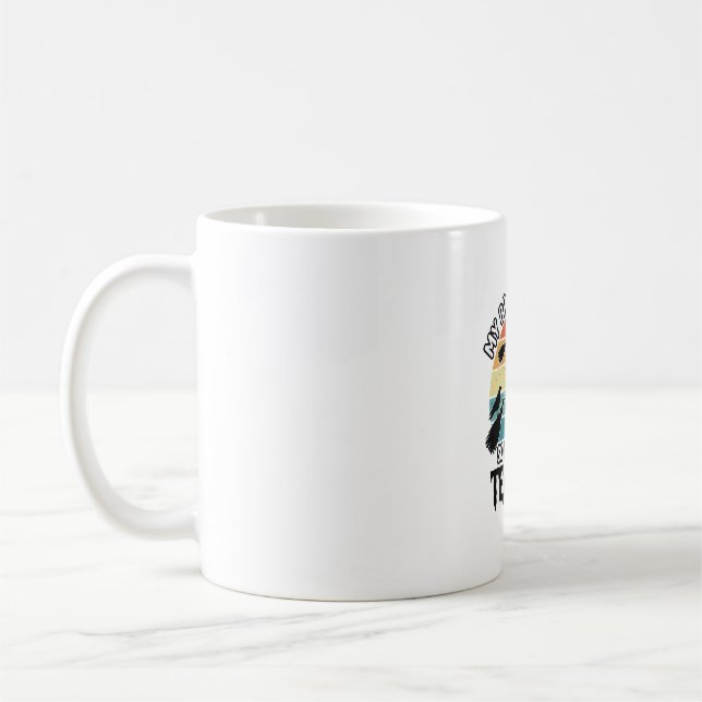 Funny Witch Teacher Broken Broom Halloween Design_ Coffee Mug (Left)