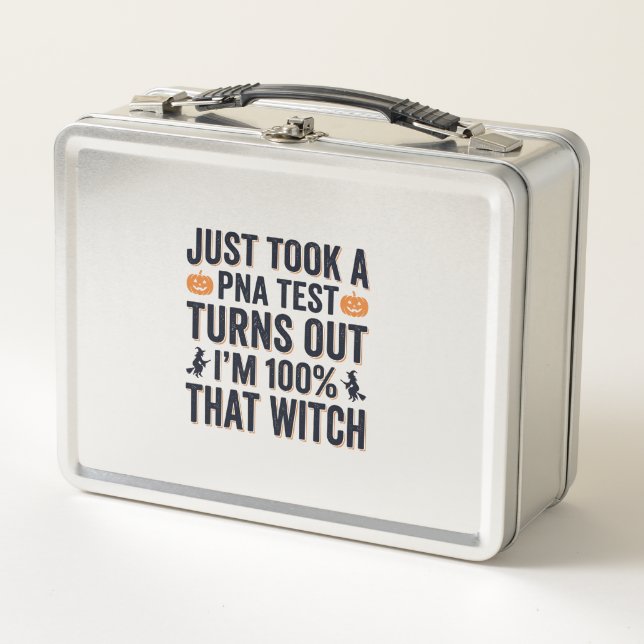 Funny Witch Test Halloween Quote Vector Design_1 Metal Lunch Box (Front)