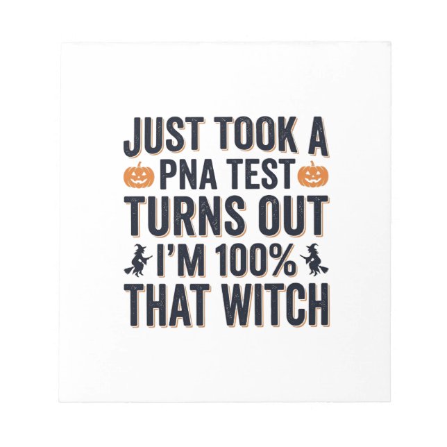 Funny Witch Test Halloween Quote Vector Design_1 Notepad (Front)