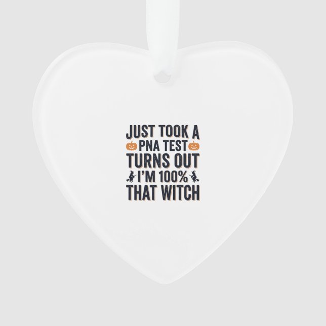 Funny Witch Test Halloween Quote Vector Design_1 Ornament (Front)
