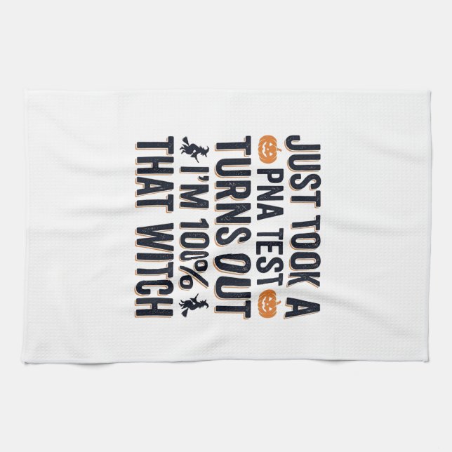 Funny Witch Test Halloween Quote Vector Design_1 Tea Towel (Horizontal)